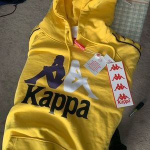 yellow and purple lakers kappa hoodie